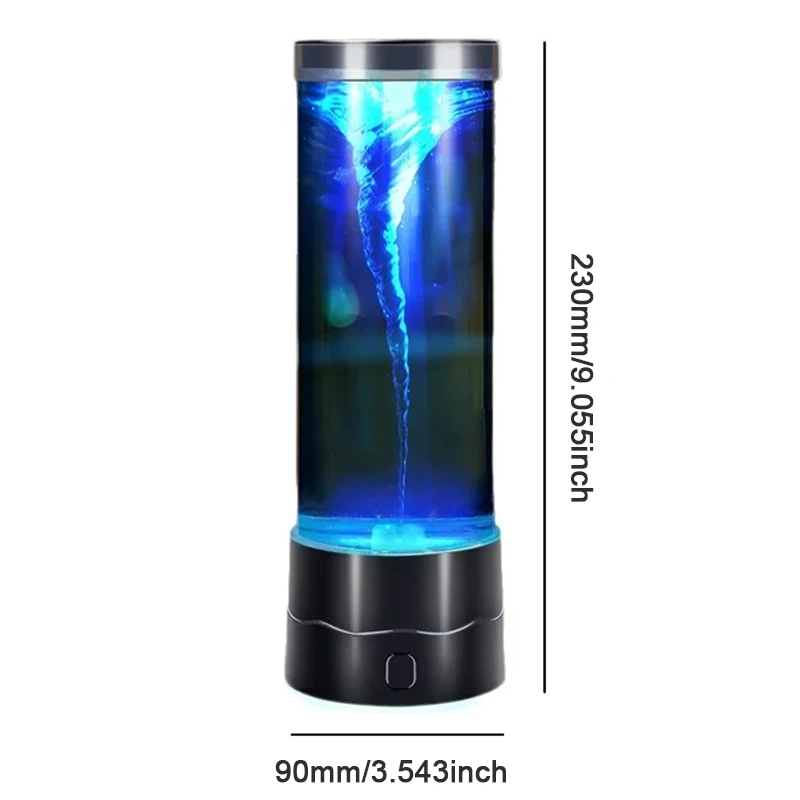 LED Tornado Night Light USB Multi-Color Changing Atmosphere Lamp Suitable for Living Room, Bedroom Desk Decor, Holiday Gifts