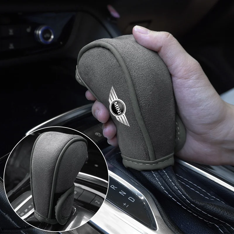 

Suede Leather Car Shift Handle Cover Protective Interior Accessories For BMW Mini Cooper R50 R53 R55 R56 R60 R61 F54 F55 F56 F60