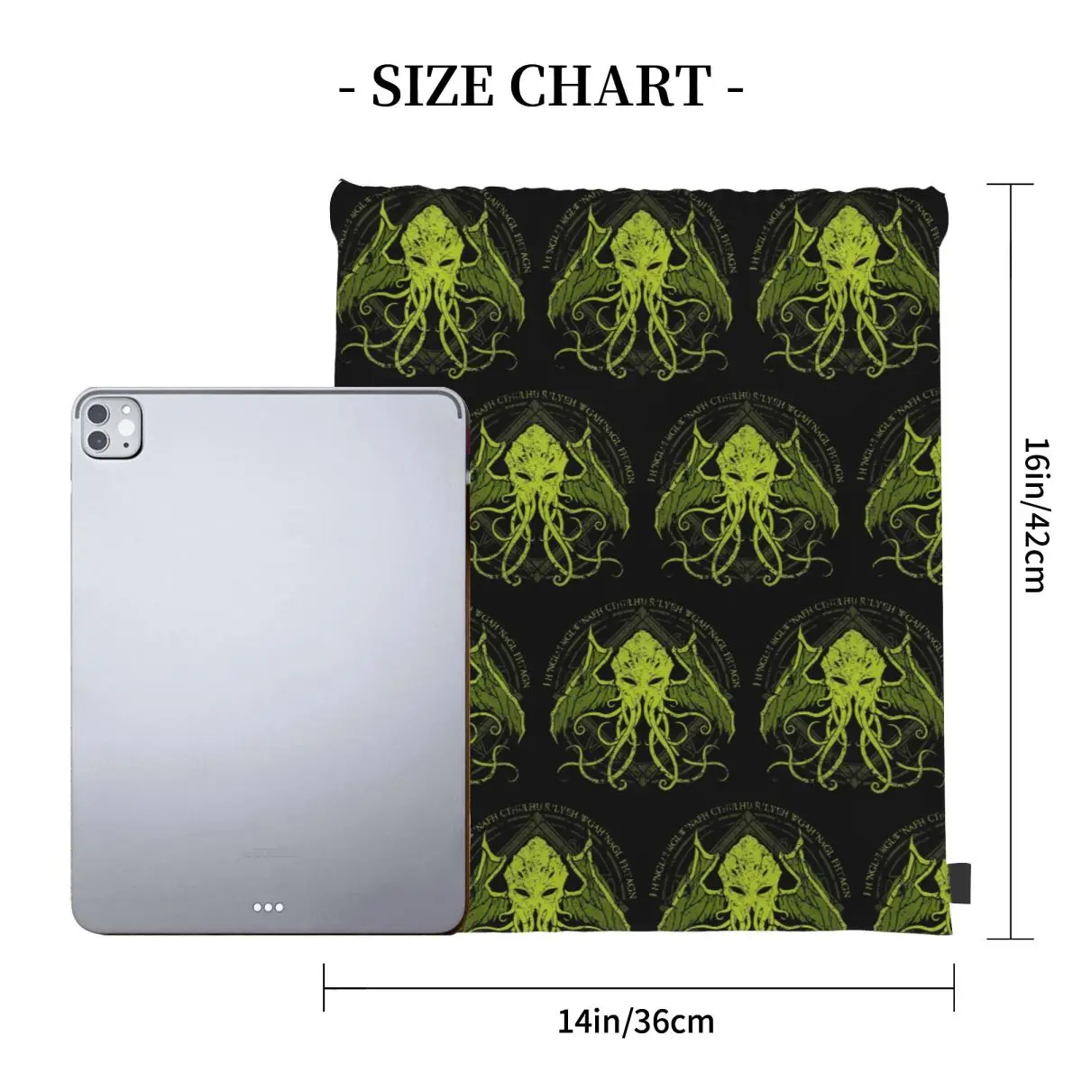 Cthulhu Lovecraft Distressed Chant V2 Backpacks Fashion Portable Drawstring Bags Sports Bag Book Bags For Man Woman Students