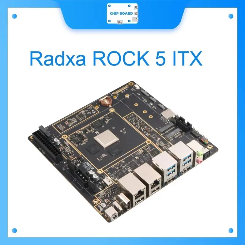 Radxa ROCK 5 ITX, RK3588 8-core CPU, Mini-ITX Motherboard, LPDDR5 RAM, 8K HDMI and  Dual M.2 M Key Connector