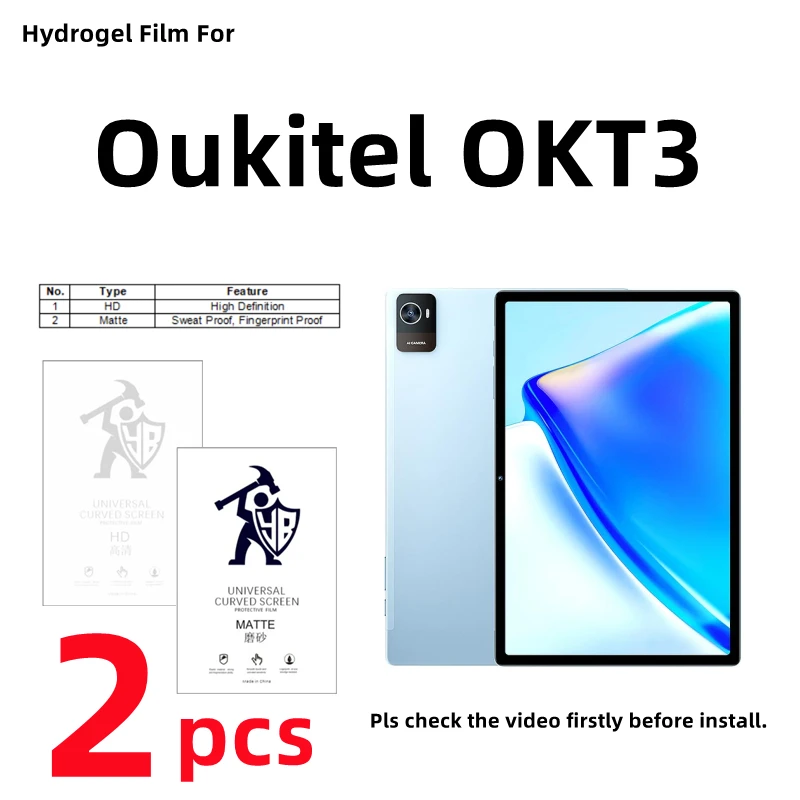 2pcs HD Hydrogel Film For Oukite OKT3 Matte Screen Protector For Oukite OKT3 Clear/Frosted Protective Film