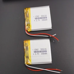 2pcs 3.7V 330mAh 1.22Wh Thermistor NTC 3 Wires Polymer Lipo Battery 333133 For GPS Driving Recorder Car Camera Bluetooth Speaker