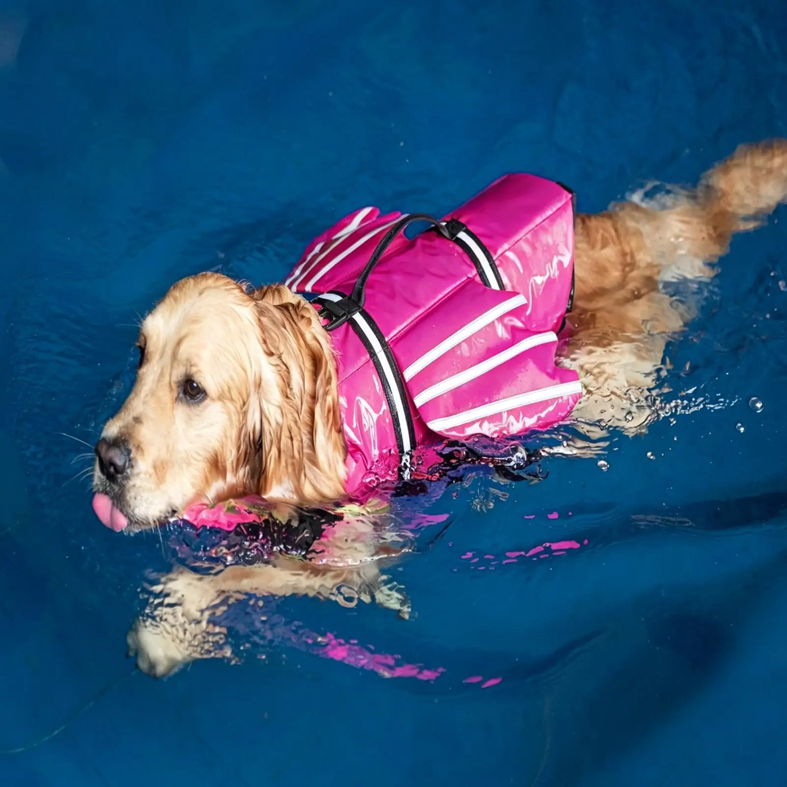 Life Vest For Dogs Reflective Wing Swimming Float Jacket With Chin Rest Dog Floating Vest With Rescue Handle For Pool Beach Lake