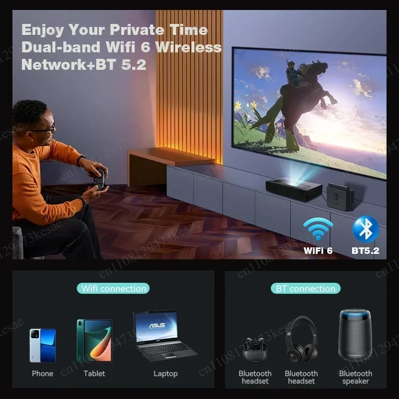Vivicine D068 UST Ultra Short Throw Laser Projector | DLP Full HD 1080P 4K Support Portable Home Theater