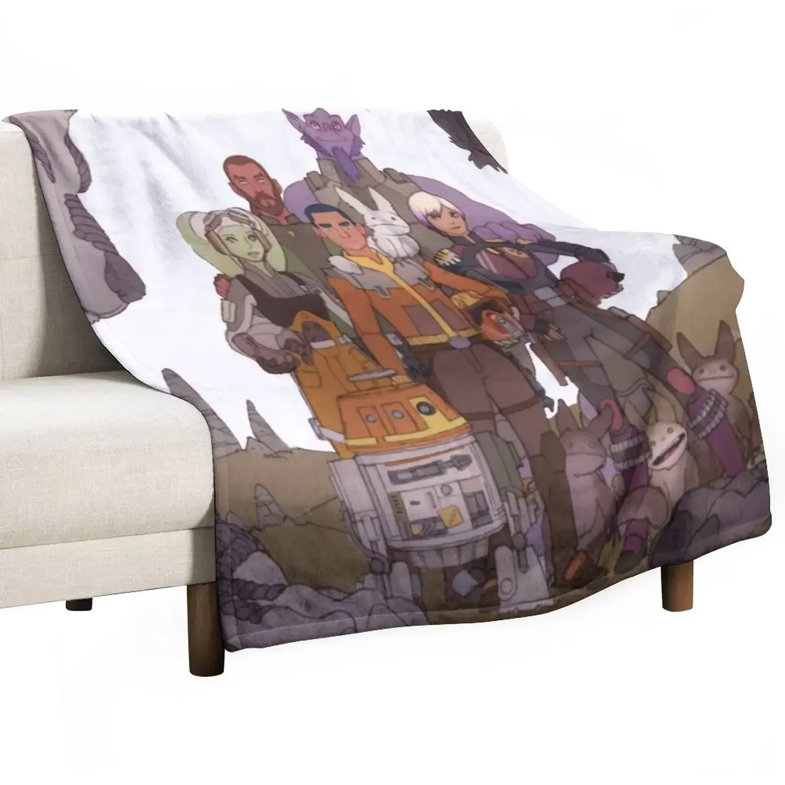 

Одеяло Spectres Mural в стиле аниме, роскошные чехлы на кровать St, одеяла для дивана