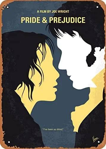 Muecddoa Movie Poster Retro Metal Sign No584 My Pride and Prejudice minimal movie poster Spar ... Minimal Movie Poster Wall sign