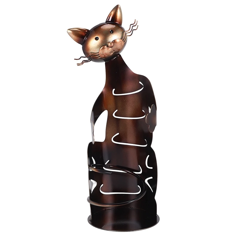 

Bottle Rack Cat Wine Holder Rack Cat Shaped Wine Holder Stand Metal Decorative Cat Wine Bottle Holder Sculpture