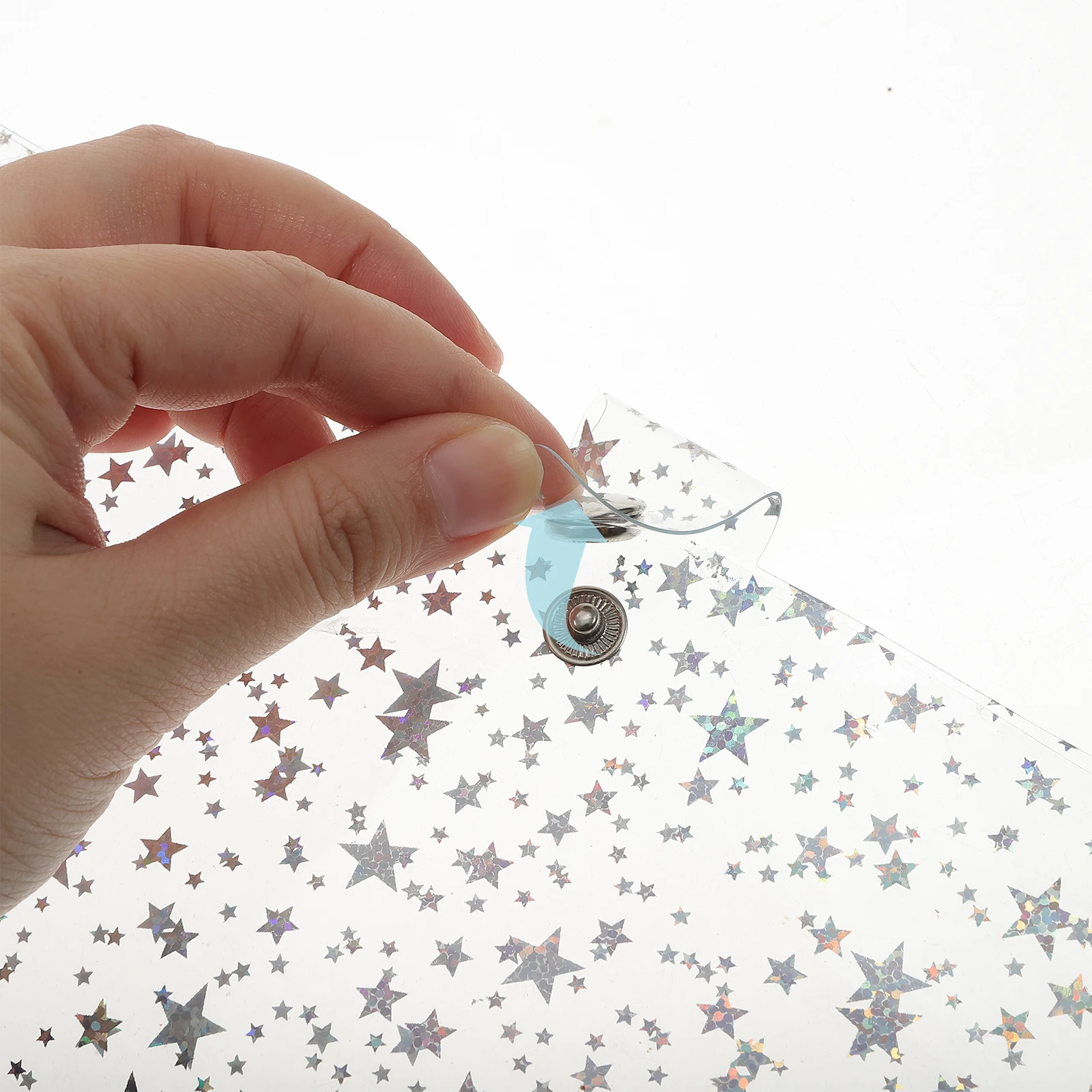 

1pcs 6-Ring Loose-Leaf Binder Cover Pvc Notebook Shell Lightweight Portable Office Supply For School Classroom Planner