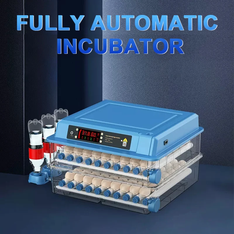 Mini Egg Incubator with Drawer Type, Automatic Water Incubator, Ionic Waterbed Replenishment and Temperature Control, 192 Eggs