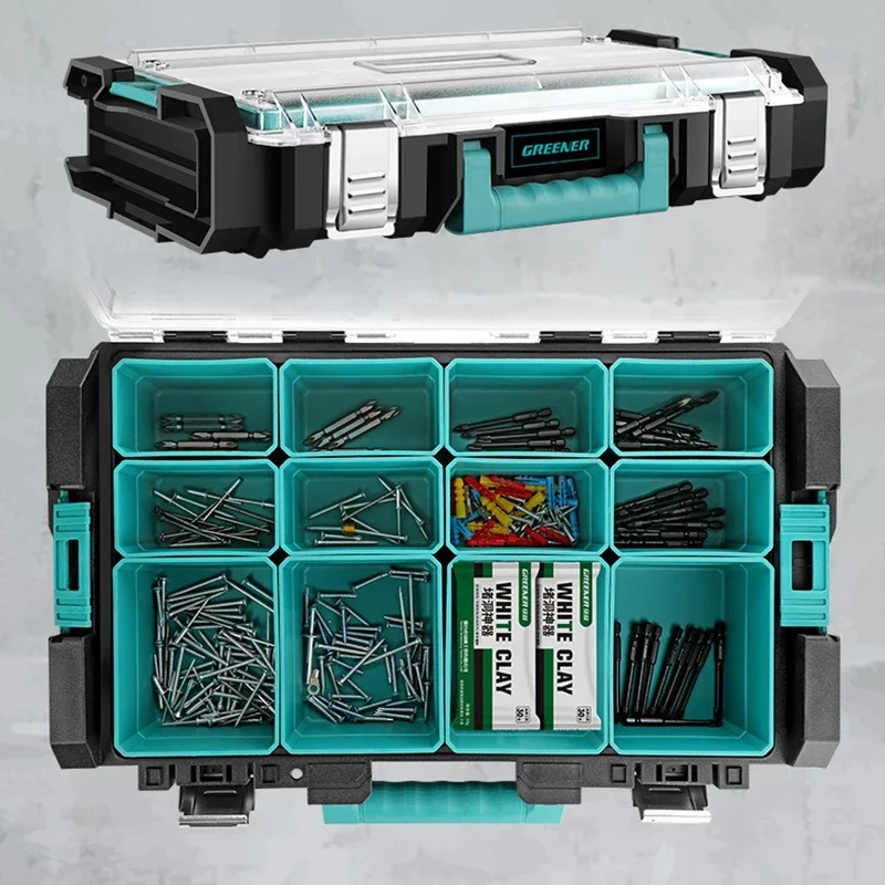 Multifunctional Hardware Toolbox Plastic Hard Case Suitcase Repair Tools Car Tools Mechanical Workshop Accessory Storage Box