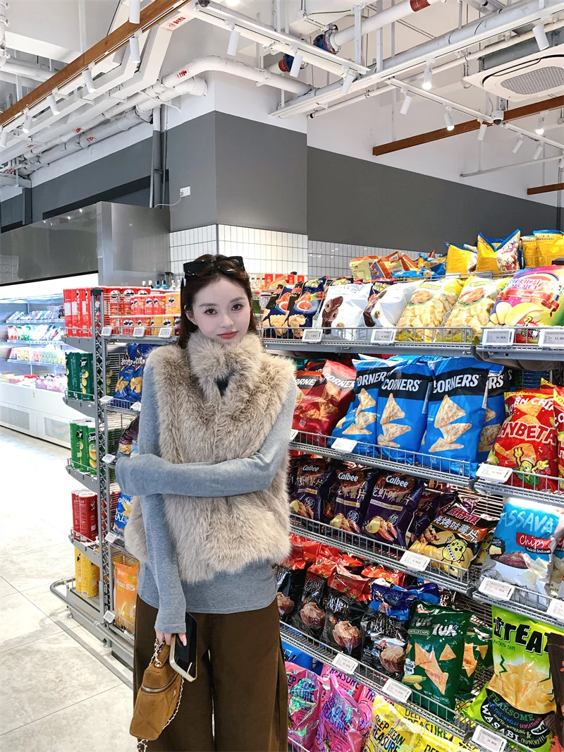 

Жилеты, толстые женские хлопковые белые школьные зимние бархатные плюшевые двухслойные жилеты во французском стиле, незамерзающие, теплые, универсальные