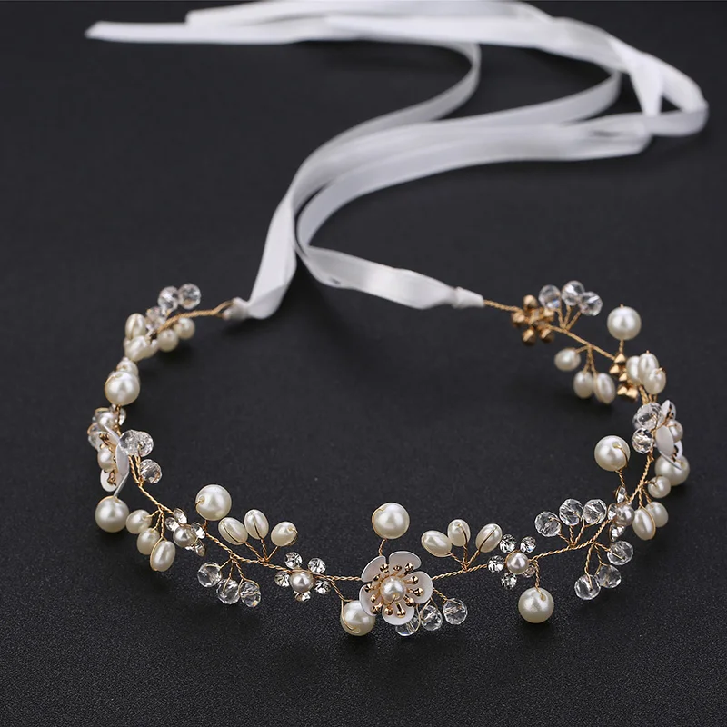 Fashion Bridal Wedding Hair Accessories for Women Girl Flower Hair Jewelry Headpiece Headdress Party Celebration Hair Band Tiara