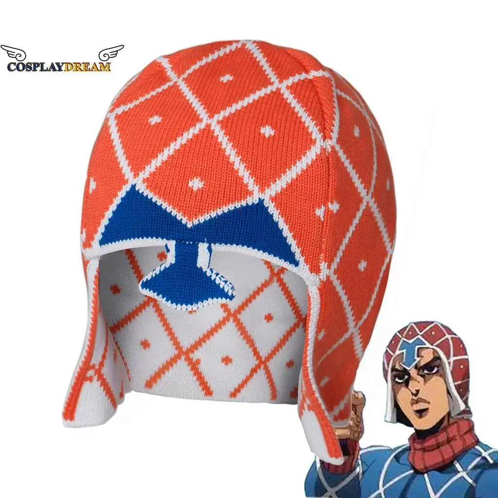 

JOJO Bizarre Adventure Guido Mista Косплей Шляпа Guido Mista Косплей Вязаная шапка Золотой ветер Аниме Вязаная шапка для взрослых Унисекс Шапка