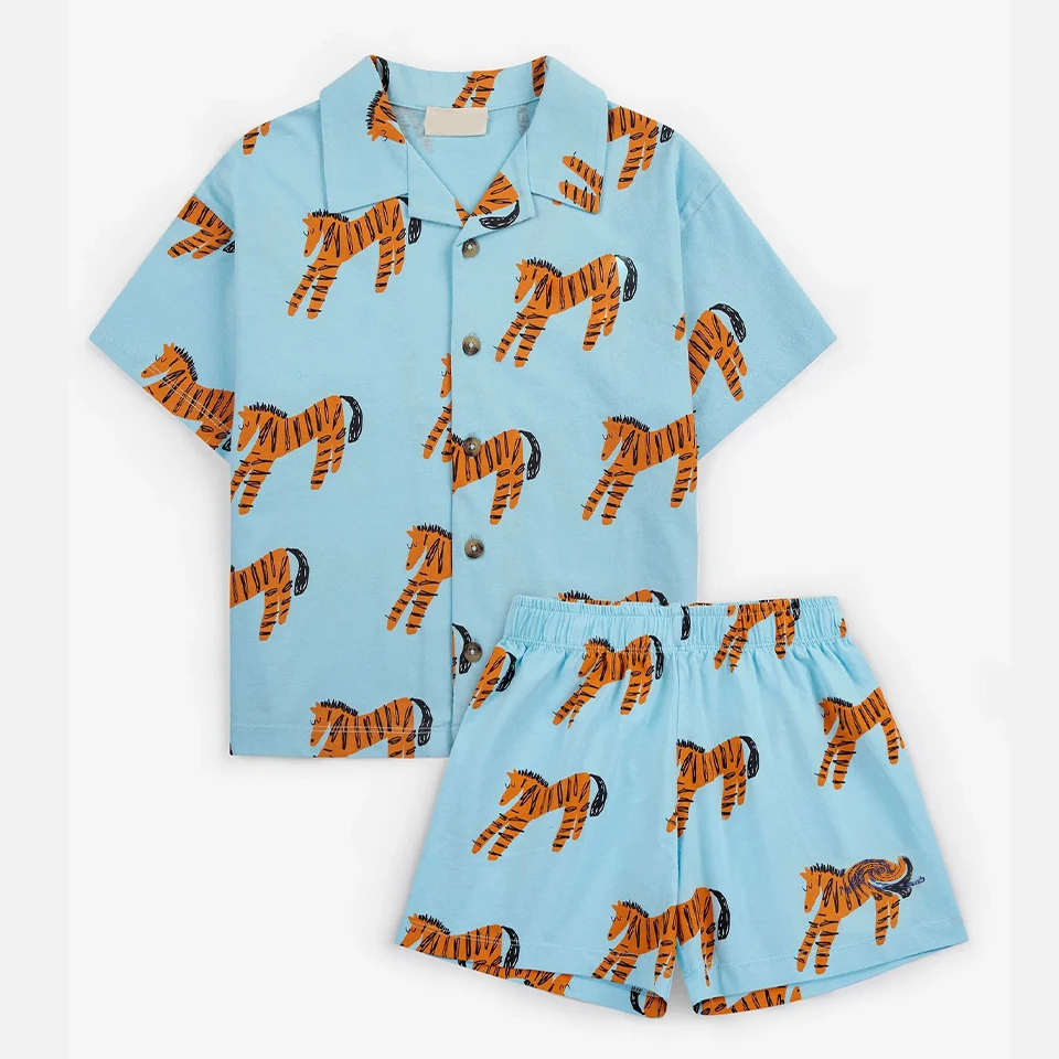 Toddler Girl Clothes Set 2026 Brand Summer Kids Short Sleeve T-Shirts Tops Cartoon Shorts Infant Baby Outfits Cottton Homewear