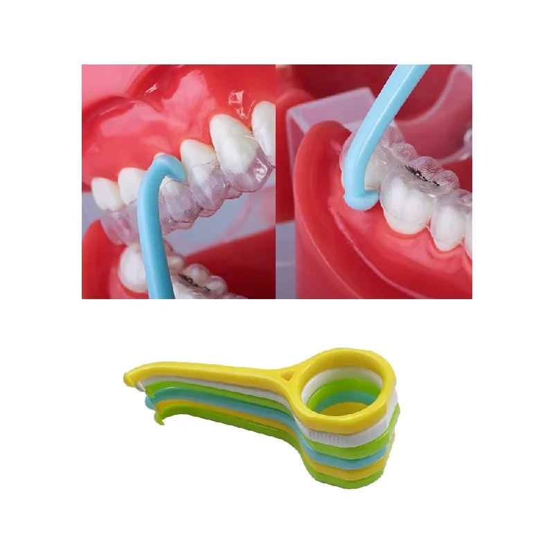 10/100pcs Dentistry Orthodontic Invisible Braces Hook Brace Extractor Removal Dental Tool Removable Braces Clear Aligner