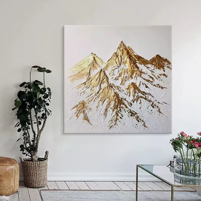 Chinese Style Handmade Oil Painting, Jinshan Scenery, Living Room Decoration, Bedroom and Corridor, High Qualit Sofa Background