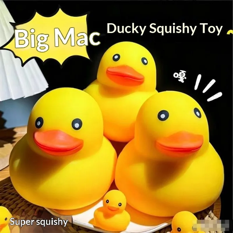 

In Stock 6pcs/Full Case 15cm Large Yellow Duck Squishy Toy Flour-Filled TPR Slow Rising Soft Stress Relief Fidget Gifts