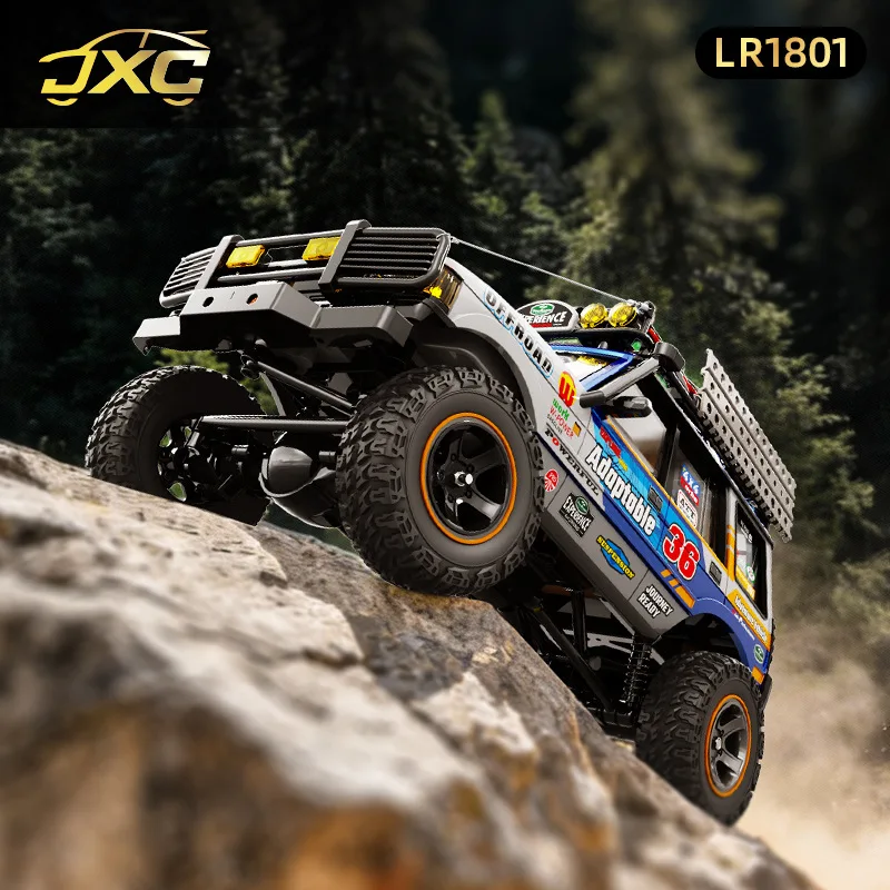Estoque 1:18 lr1801 carro de controle remoto rc profissional, carro de escalada off-road tração nas quatro rodas modelo de carro de brinquedo de velocidade dupla presente do menino