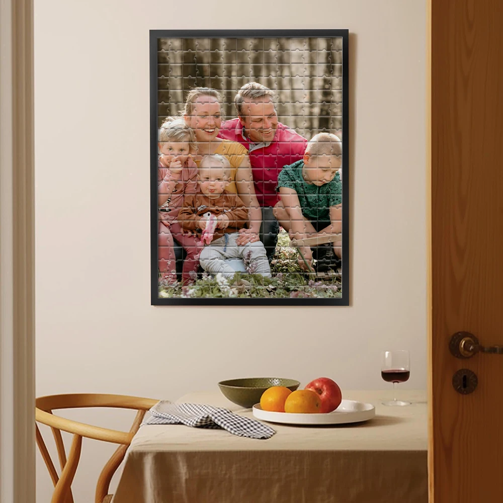 1 pc Custom Photo,with Frame or Only puzzles,Personalized heart-shaped puzzle,Couple Portrait Jigsaw,Holiday Custom Jigsaw Gift