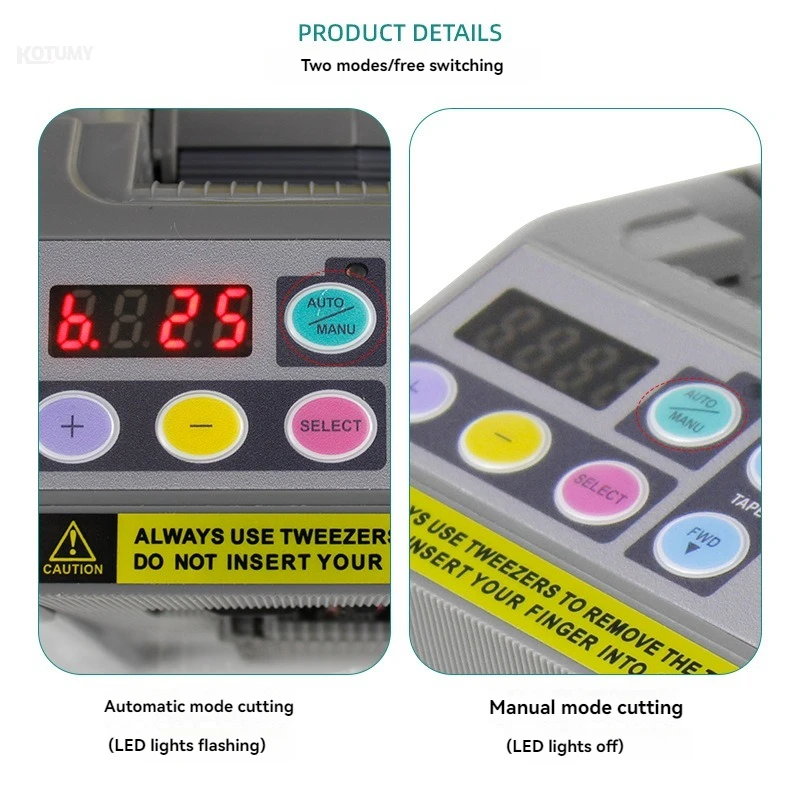 ZCUT-9GR Full Automatic Tape Cutting Machine - 1.6kg Lightweight, ABS Body, 220-240V for Industrial & DIY Use