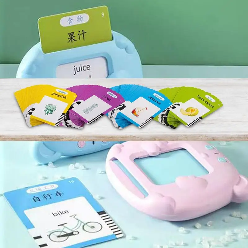 Kids Learn English Toys Early Intelligent Education Audio Electronic Book Flash Card Reading Machine Montessori Study Toys Book