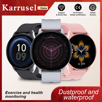 karrusel Men's Smart Watch Full Touch Screen Sports Fitness Tracker IP68 Waterproof Bluetooth Smartwatch for Men Women