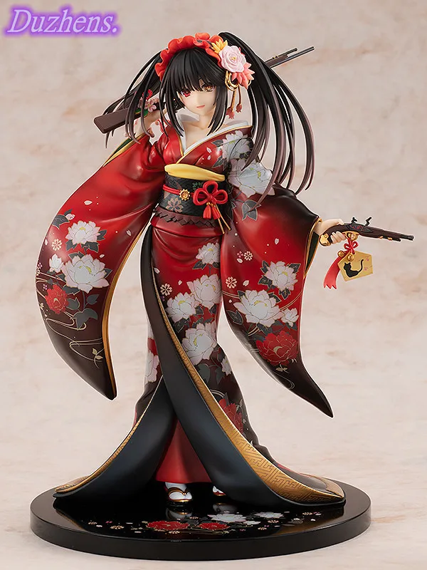 100% Original:DATE A LIVE Tokisaki Kurumi kimono style 23cm PVC Action Figure Anime Figure Model Toy Figure Collection Doll Gift