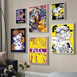 Flcl Poster Sticky Posters Retro Kraft Paper Sticker DIY Room Bar Cafe Aesthetic Art Wall Painting