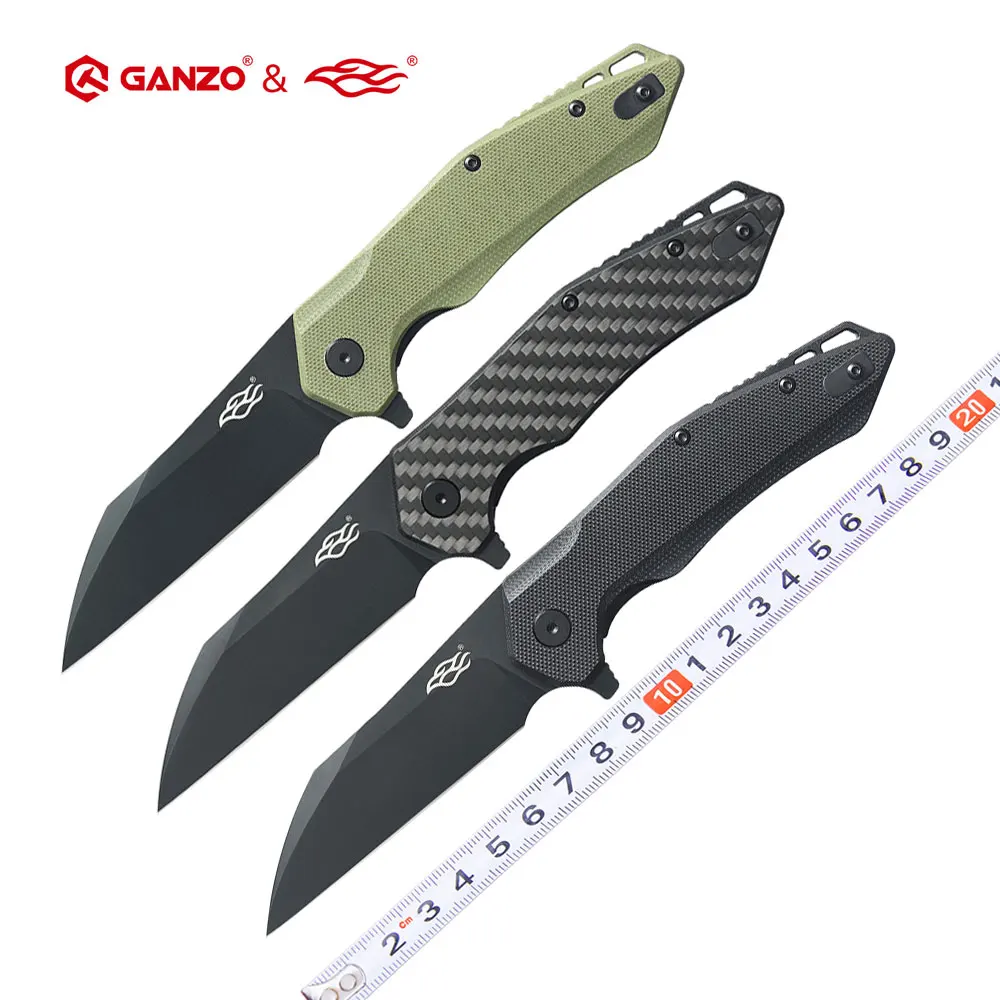 Ganzo Firebird FH31 FH31B D2 blade G10 or Carbon Fiber Handle 60HRC Folding knife Survival tool Pocket Knife EDC outdoor tool