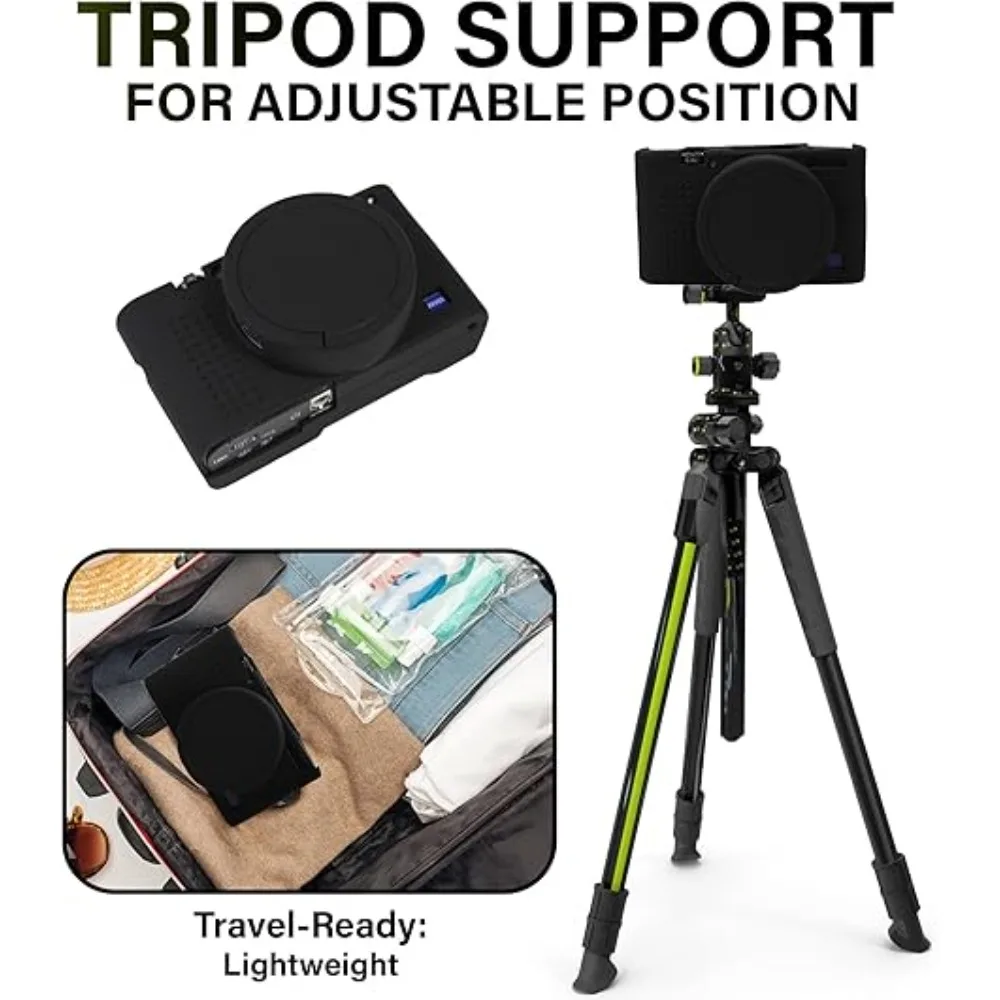 

For Sony RX100 VII Camera Silicone Case Protective Shell Anti-Fall, Rubber Soft Bag Cover RX100 VII + free tempered film