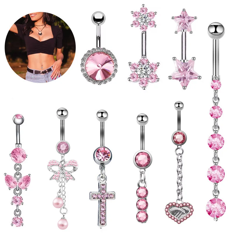 

10pcs/lot navel ring Belly Button Ring Piercing Jewelry seamoontattoosupply