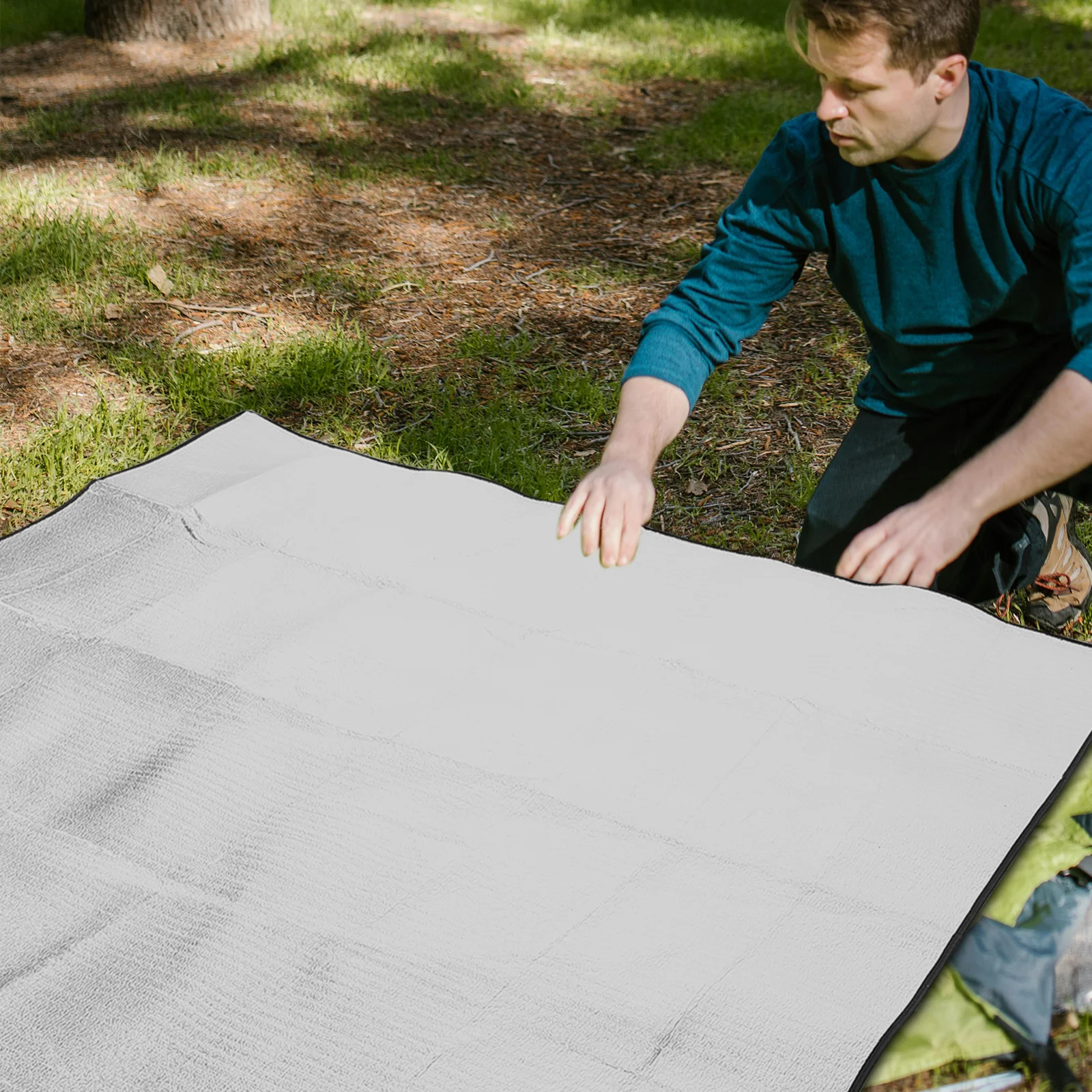 

Outdoor Mat Picnic Camping Tent Sleeping Pad Lightweight Portable Aluminum Foil Insulated Mat Essential Camping Gear