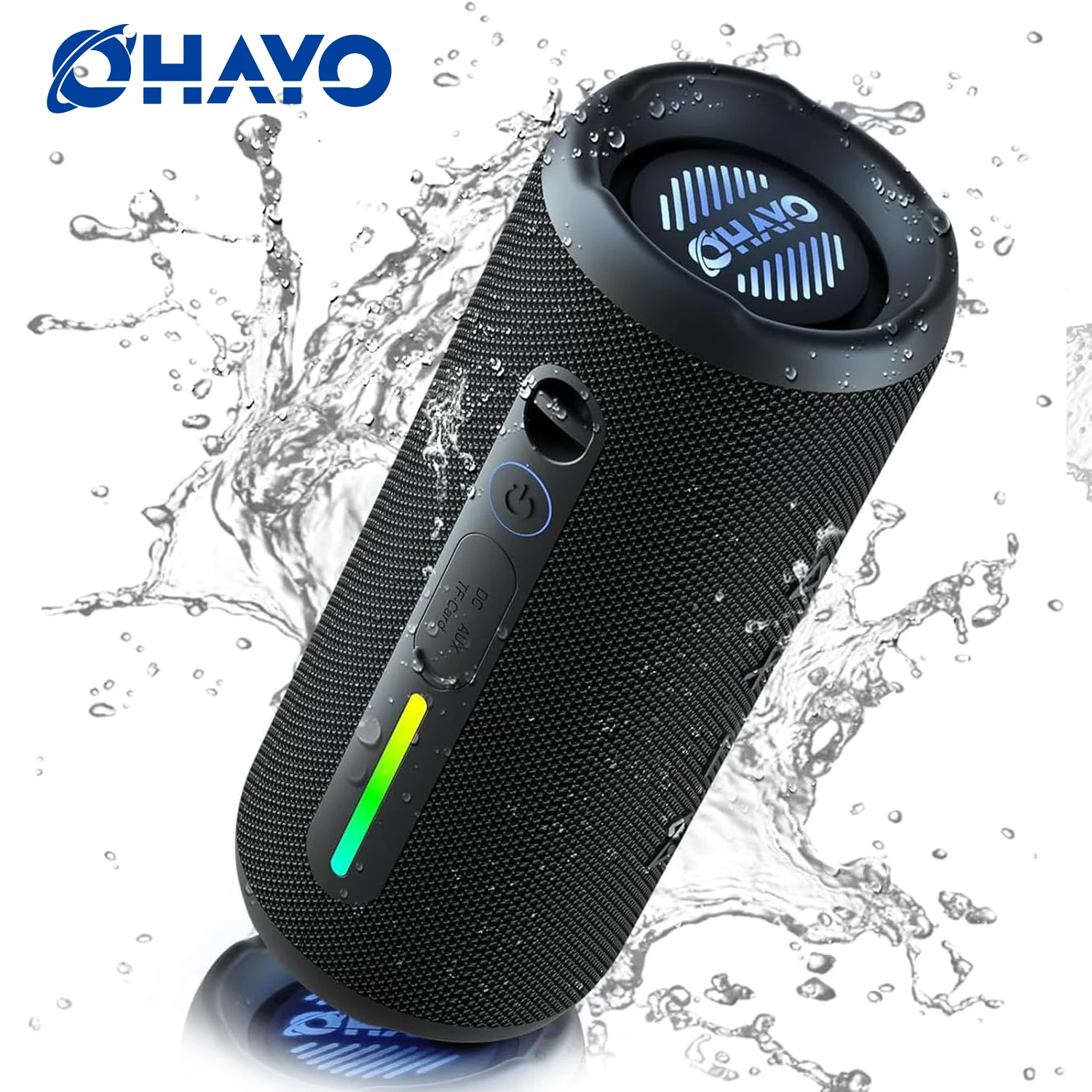 

Портативная Bluetooth-колонка OHAYO, 24 Вт, водонепроницаемость IPX7, сопряжение TWS, TF и AUX-дюйм, длительное время воспроизведения, беспроводная стереосистема для дома и путешествий