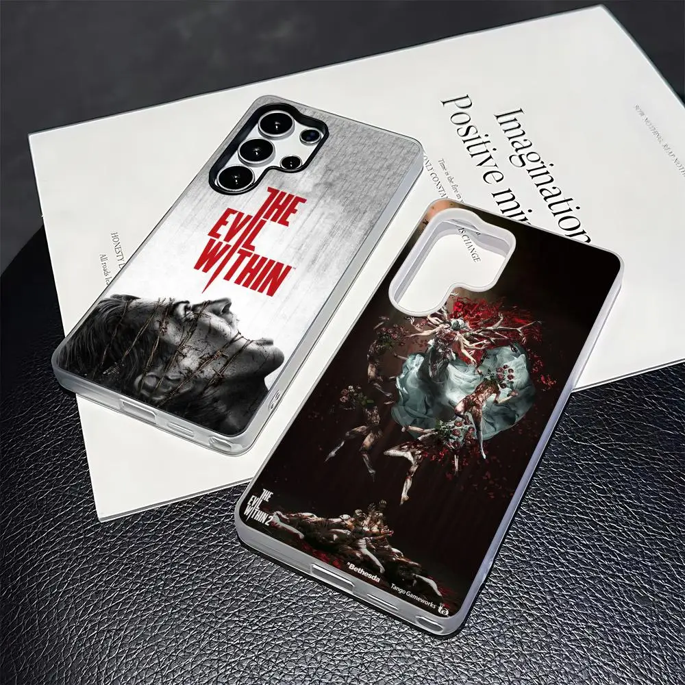 The Evil W-Within Phone Case for Samsung S26 S25 S24 S23 S22 S21 FE Plus Ultra 2-in-1 Jelly silicone case