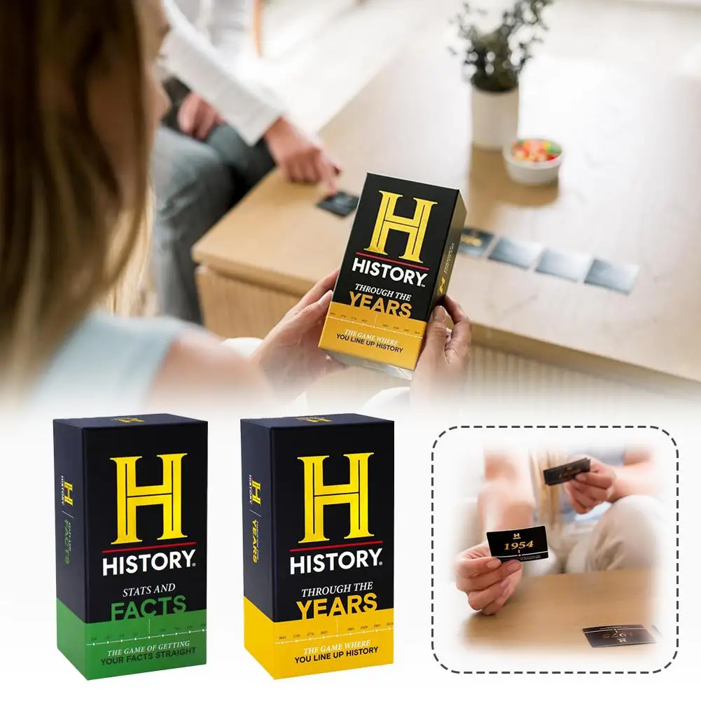 

History Channel Through the Years Tabletop Card Game Knowledge Q&A Curiosity Party Card Game Play cooperatively Ideal Gift