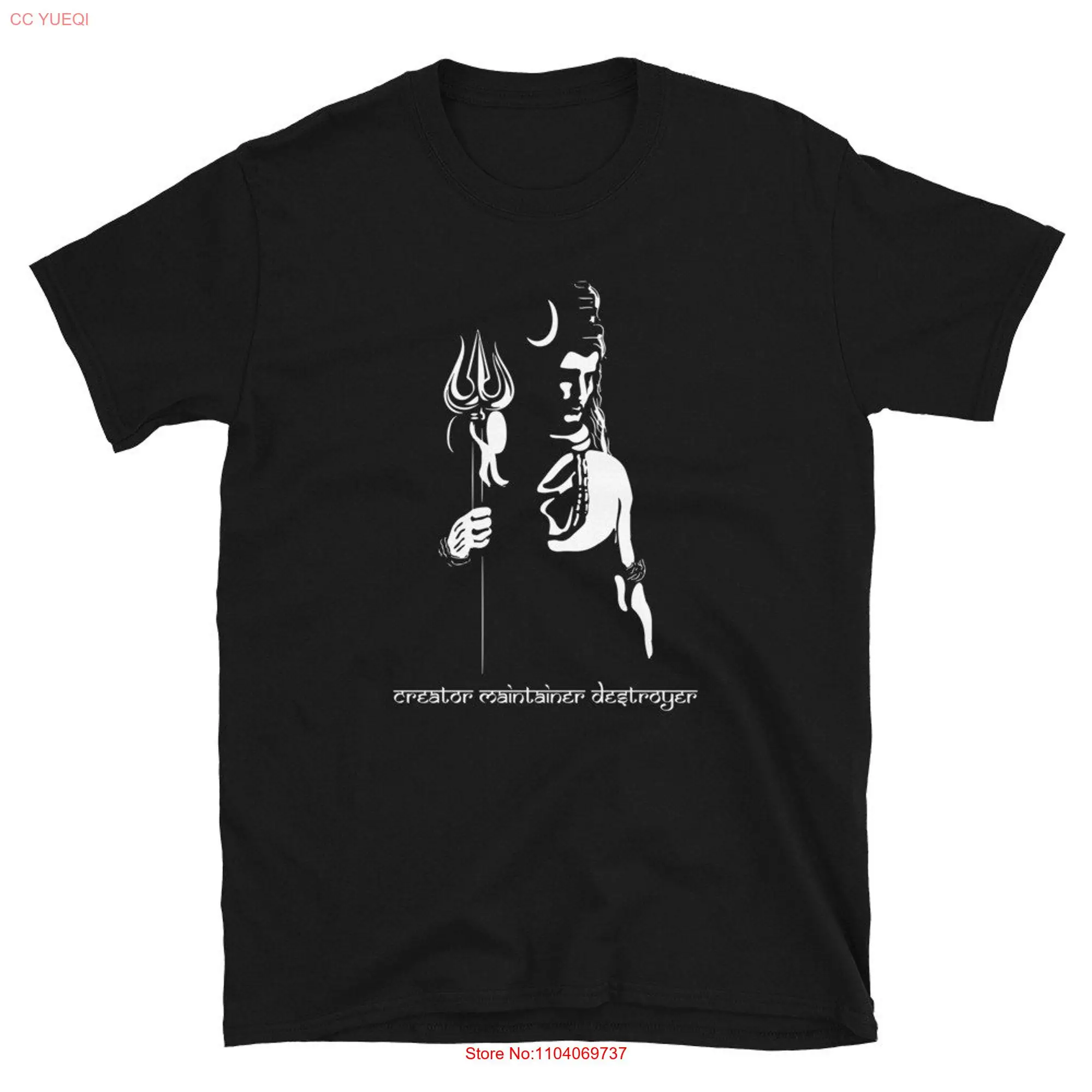 Lord Shiva Form Creator Maintainer Destroyer T Shirt long or short sleeves