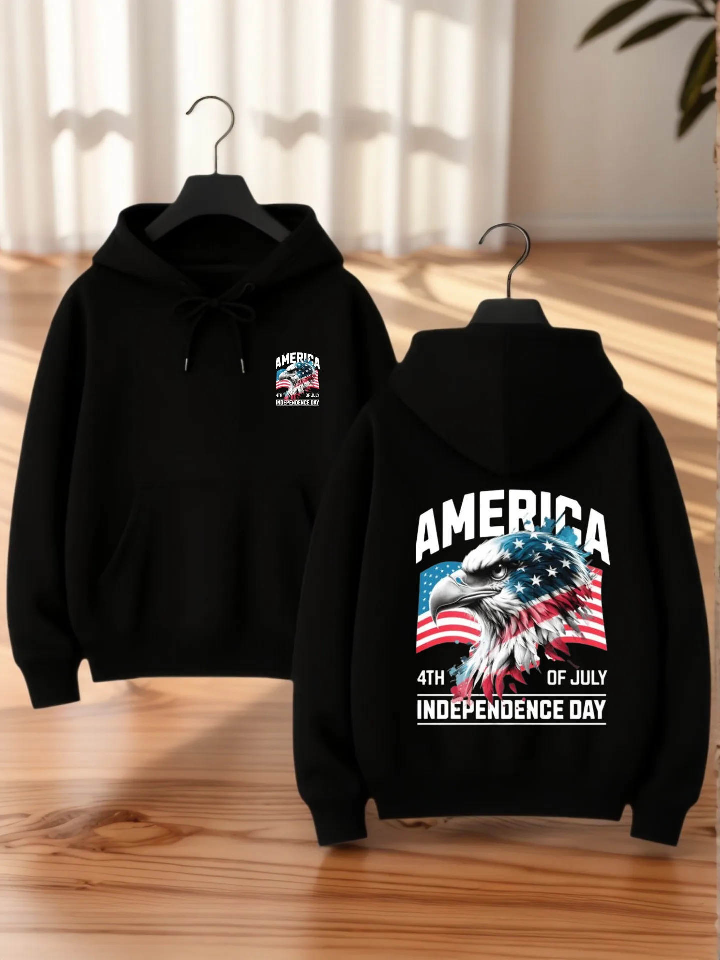 هوديي جرافيك للنساء، المال - طباعة جرافيك يدوية، نمط ملابس الشارع، صوف، ملابس يومية غير رسمية، للشباب #1