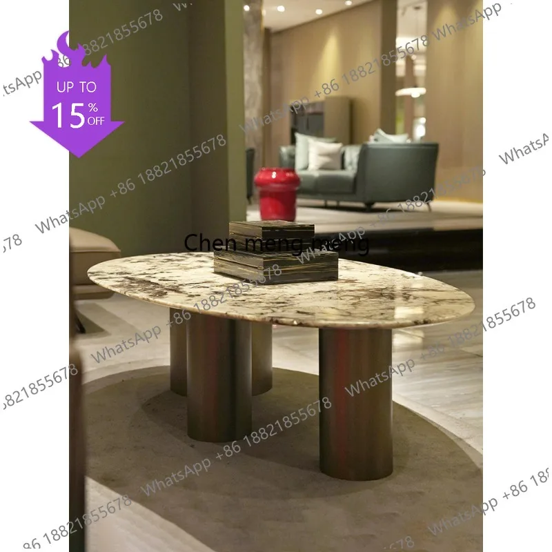 

Кофейный столик M45 в итальянском минималистичном стиле, из натурального роскошного камня, в форме капли, имитирующий ледниковые горы, из натурального мрамора.