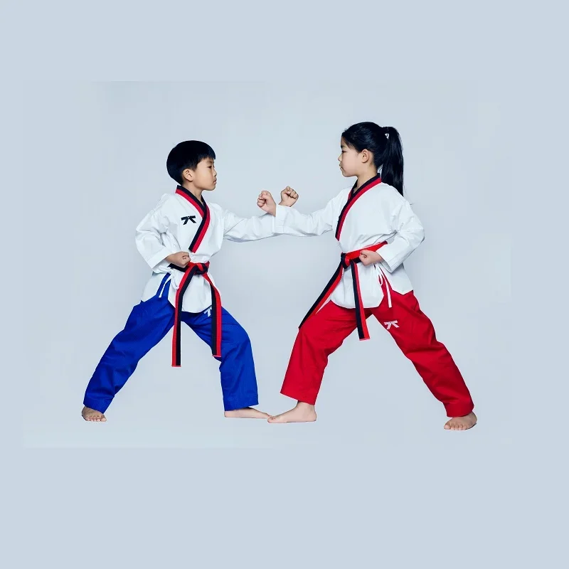 Firmway Uniforme de Taekwondo Profissional Infantil, Roupa de Treinamento para Iniciantes, Judo Karatê, Manga Comprida, Unissex, Novo