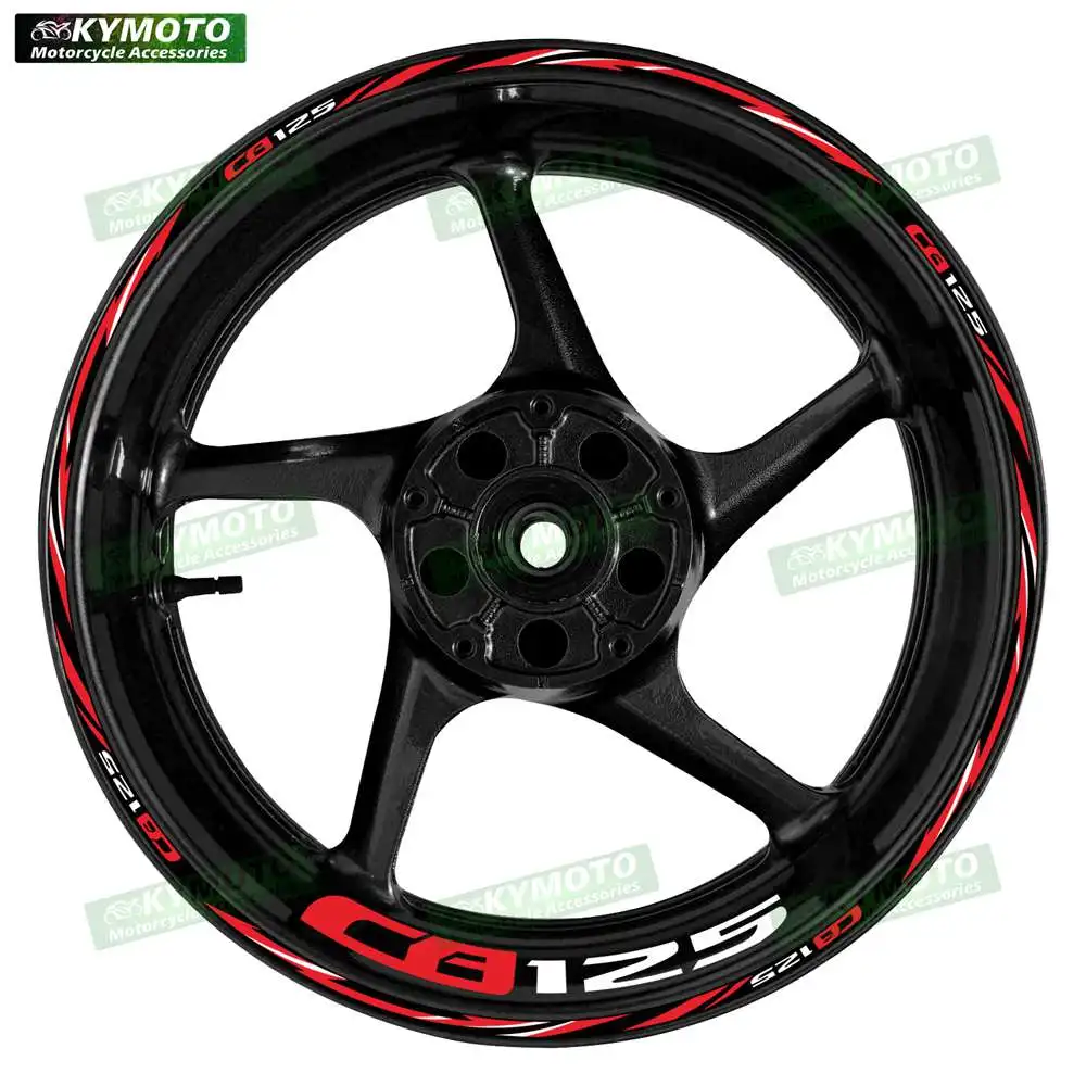 

Для HONDA CB125 CB 125 светоотражающие передние и задние колеса мотоцикла 17-дюймовые наклейки втулки в полоску аксессуары для обтекателей наклейки