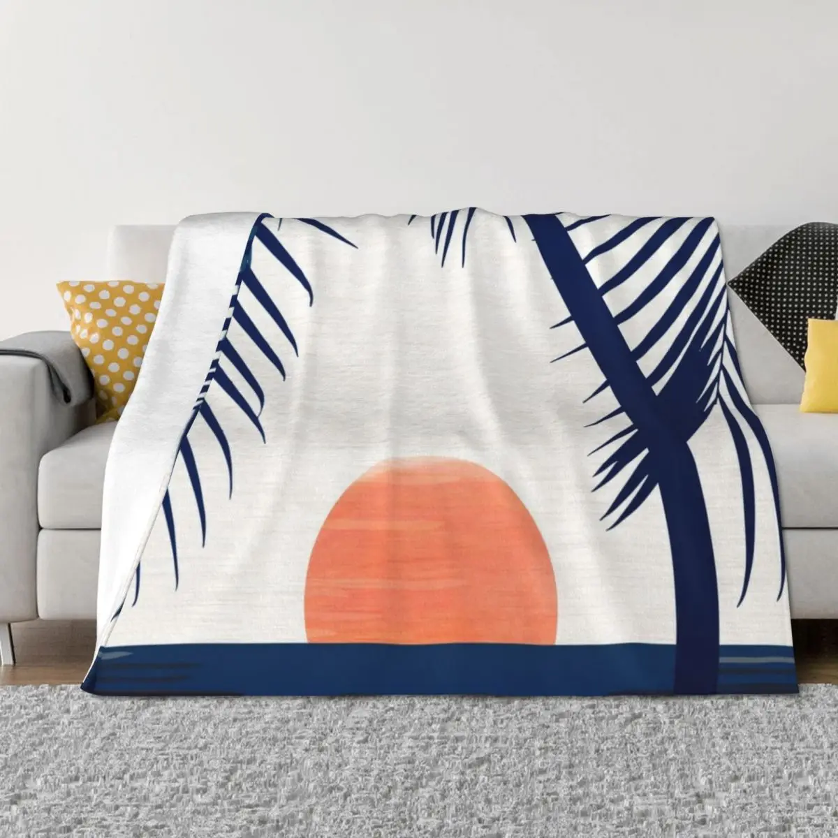 

California Dreamin Landscape Throw Blanket Warm blankets and throws decorative Furry Blankets