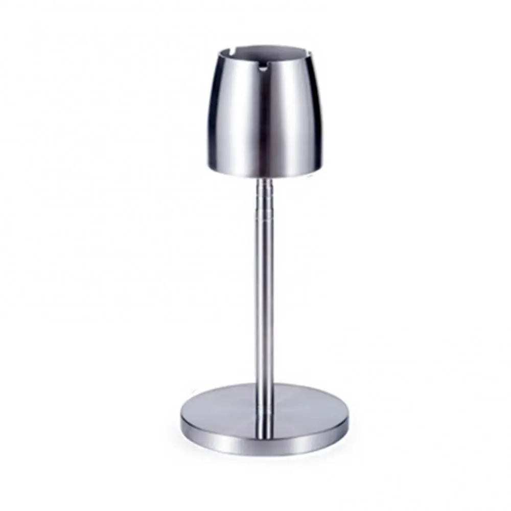 Windproof Stainless Steel Ashtray Portable Outdoor Telescopic Floor Standing Ashtray for Hotel Party Bar Desktop Ashtray 재떨이