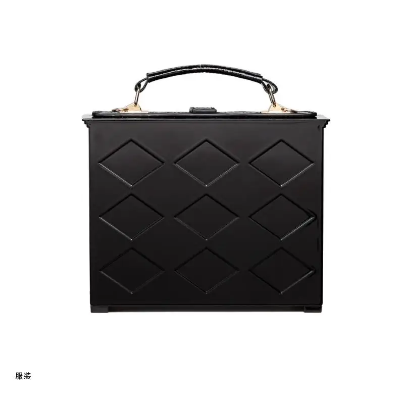D0UD Vintage Piano Acrylic Box Shaped Handbag Women Summer Shoulder Crossbody Bags