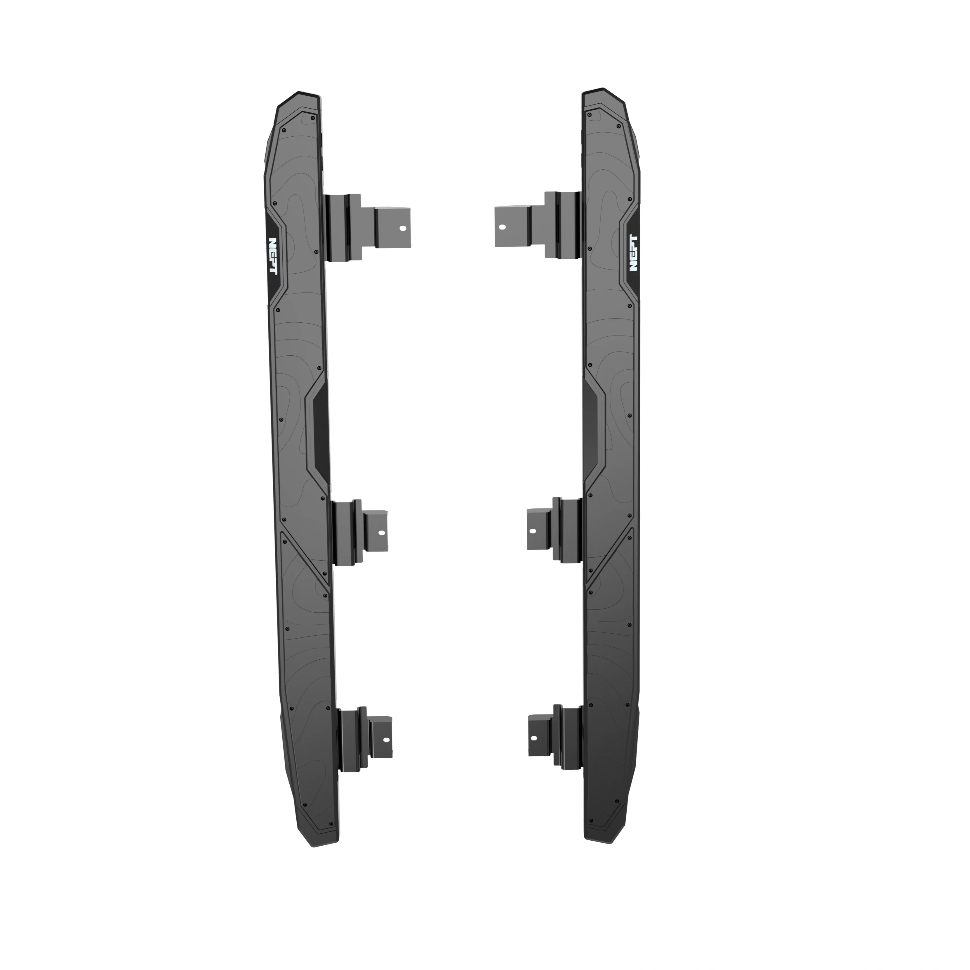 For   2021+ 4x4 Pickup Rock Sliders NEPT Heavy Duty Aluminum Car Side Step Pedals