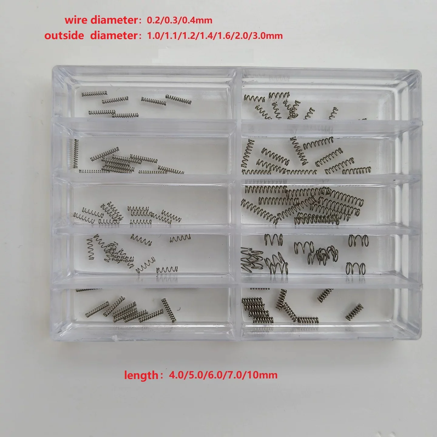 0.2mm 0.3mm 0.4mm Wire Diameter Assortment of Watch Crown Pusher Spring Part Multi Sizes for Watch Repair