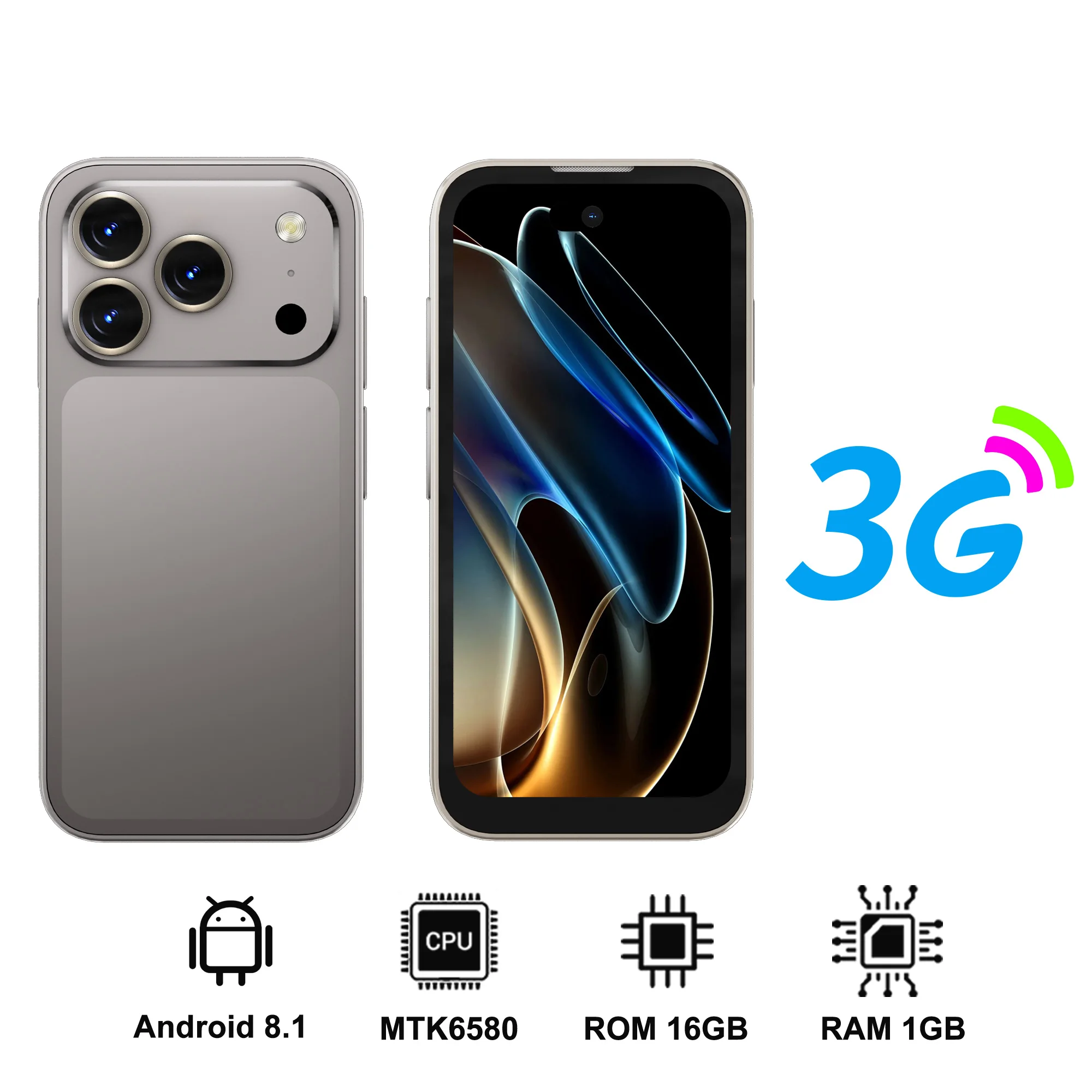 SERVO 17 PRO MAX Mini Smartphone 3,75 inch Fullview Display 3G Mobiel Dual SIM Android Kleine Smart Mobiele Telefoon Gezichtsherkenning GPS