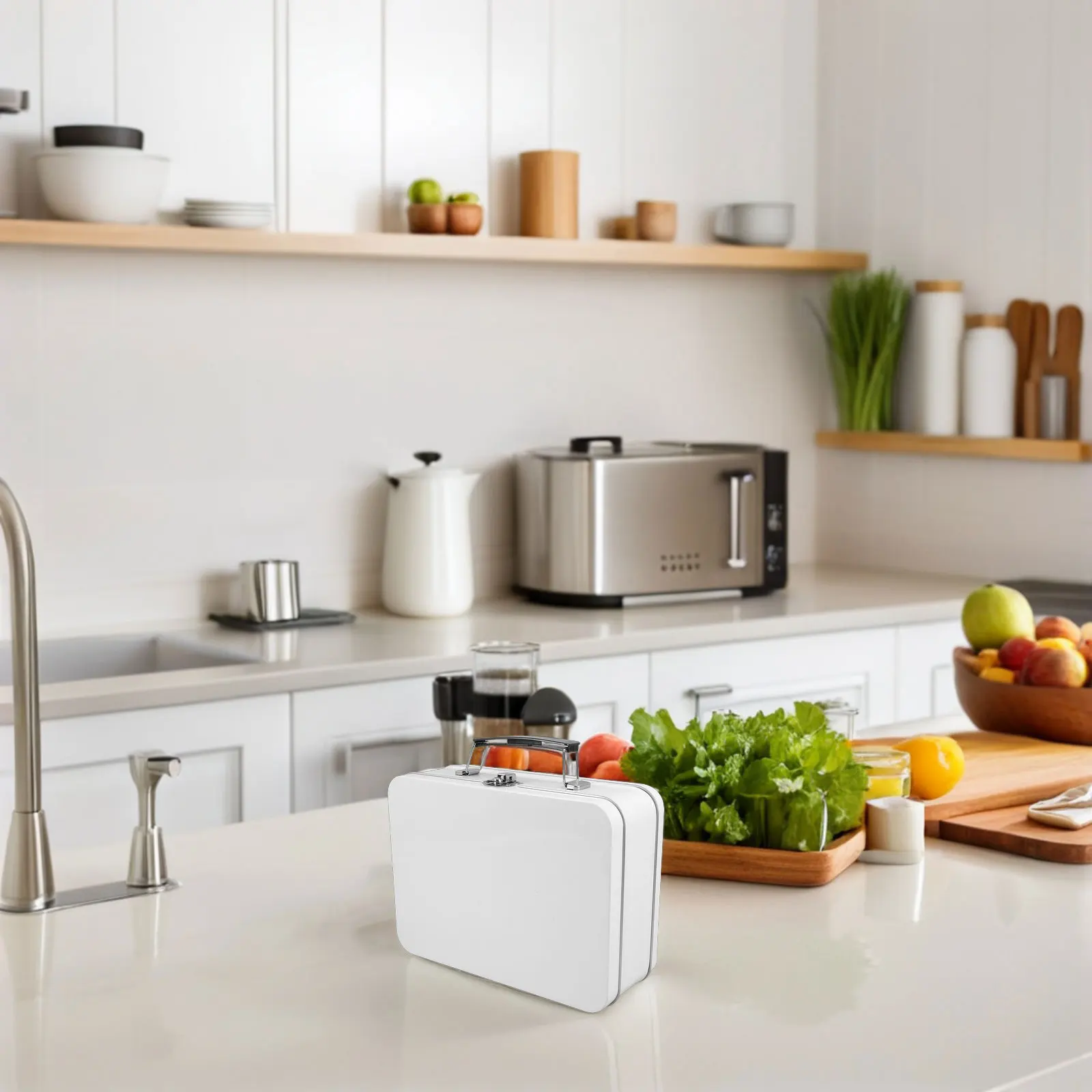 

Metal Lunch Container Tinplate Bento Box Retro Hinged Lid For Adults School Picnic Camping Outdoor Work Gym Portable