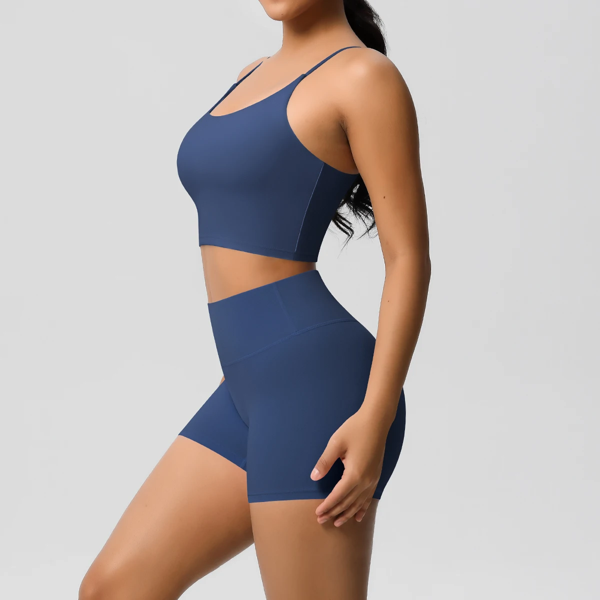 Summer sport  set2-Piece Yoga Clothes For Women 2pcs Patchwork Sport Yoga Suit With Quick-Drying Yoga Bra And Cycling Workout G