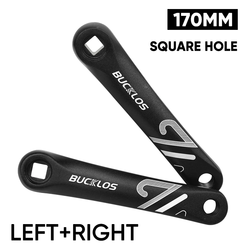 BUCKLOS Bike Crank Arms Aluminum Alloy Bicycle Spinning Cranks 152mm 170mm 175mm Bicycle Repairing Cranks Arms MTB Bike Part image 3
