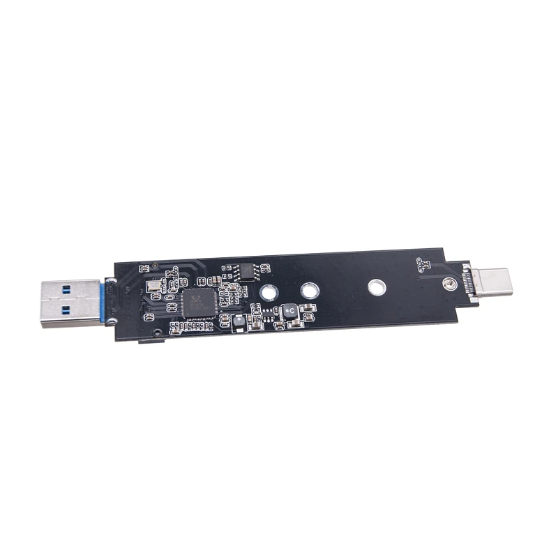 RTL9210B Chip B+M/M Key Dual Protocol M2 SSD Adapter for M.2 SATA Protocol SSD NVME SSD 10Gbps USB 3.2 GEN2 USB-A + Type C Riser